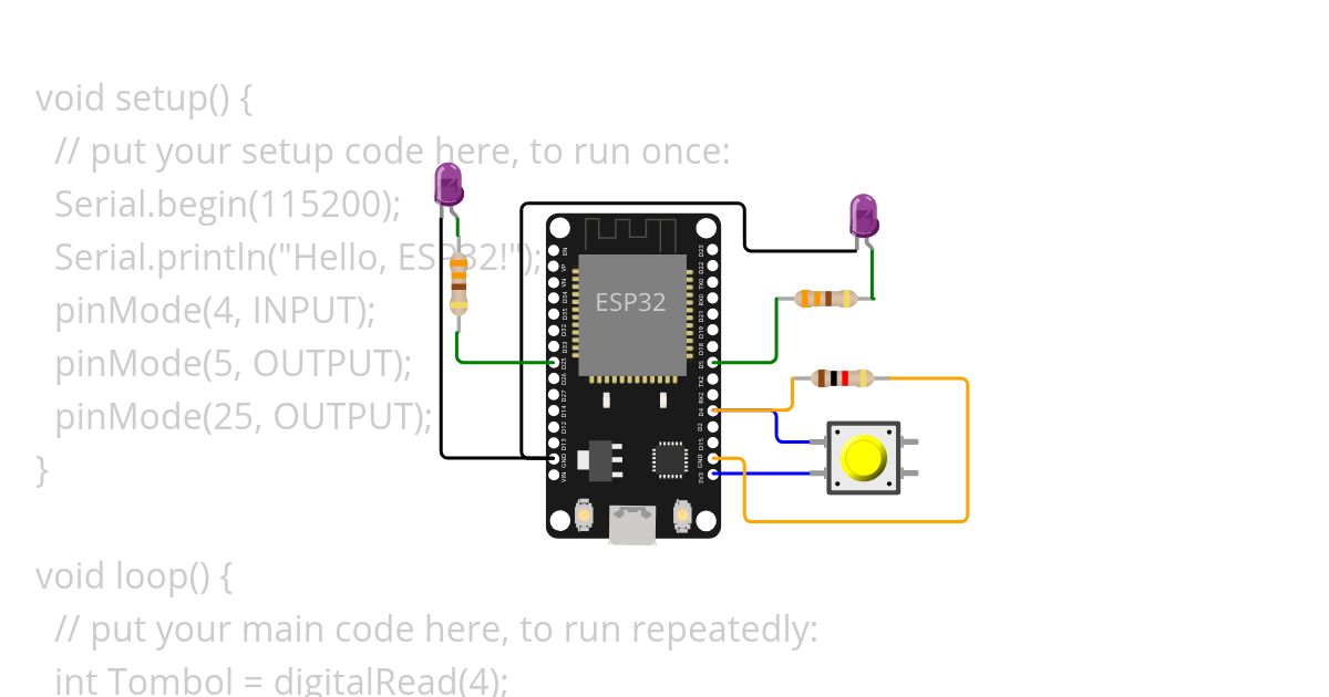 ON 2 lamp with PB simulation