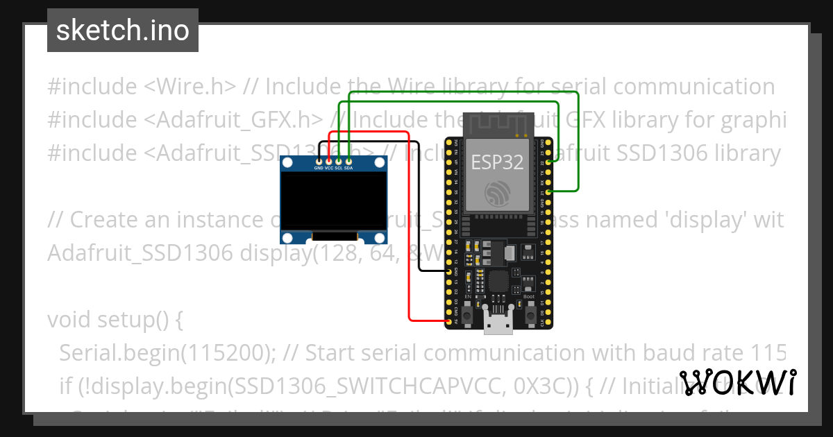 oled display - Wokwi ESP32, STM32, Arduino Simulator