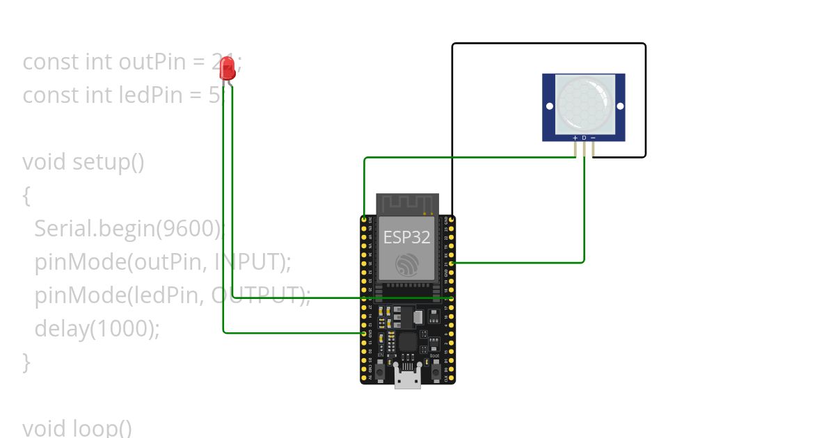 PIR Motion Sensor simulation