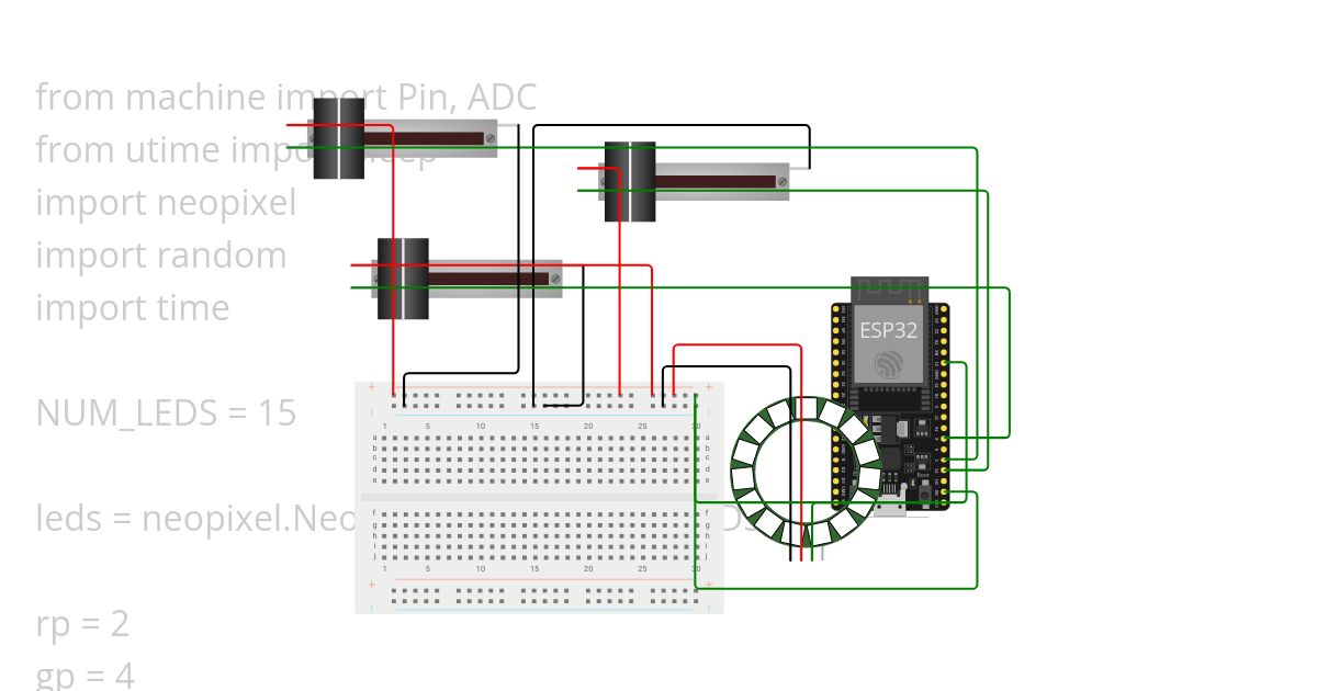 NEOPIXEl in Potenciometer simulation