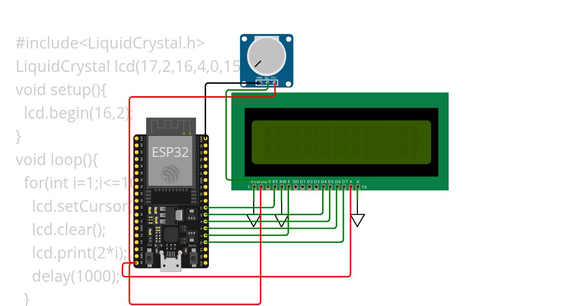 LCD Even numbers simulation