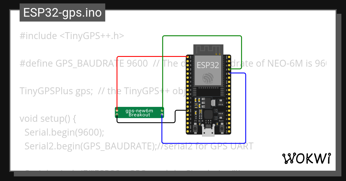 Project-gps - Wokwi ESP32, STM32, Arduino Simulator