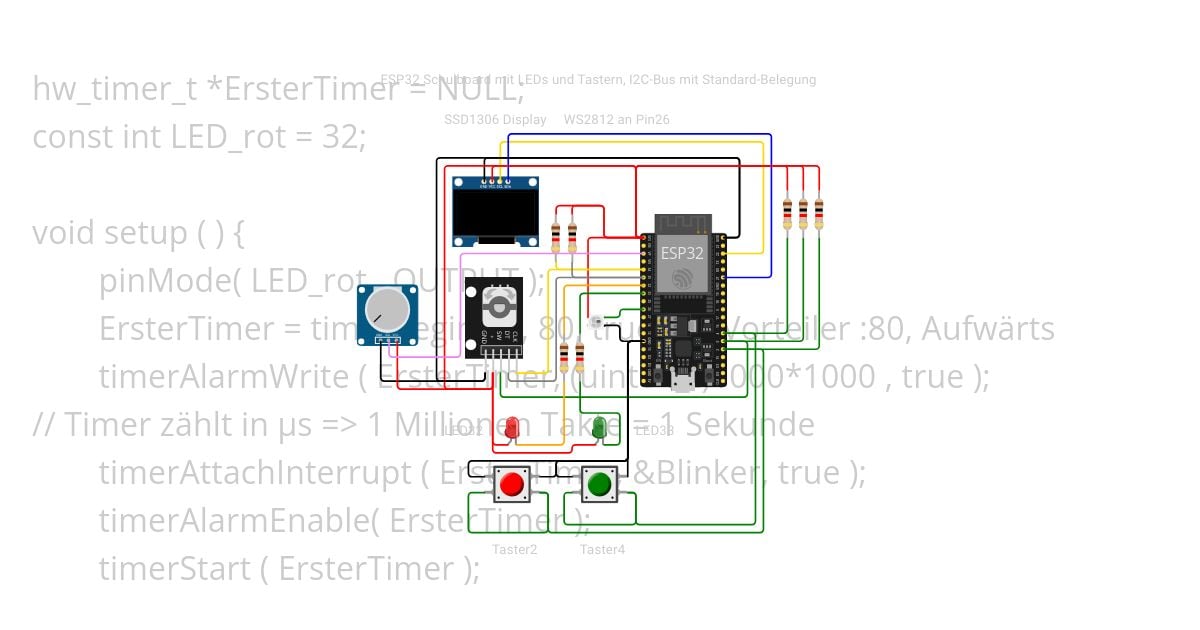 Timer 1s Blinken simulation