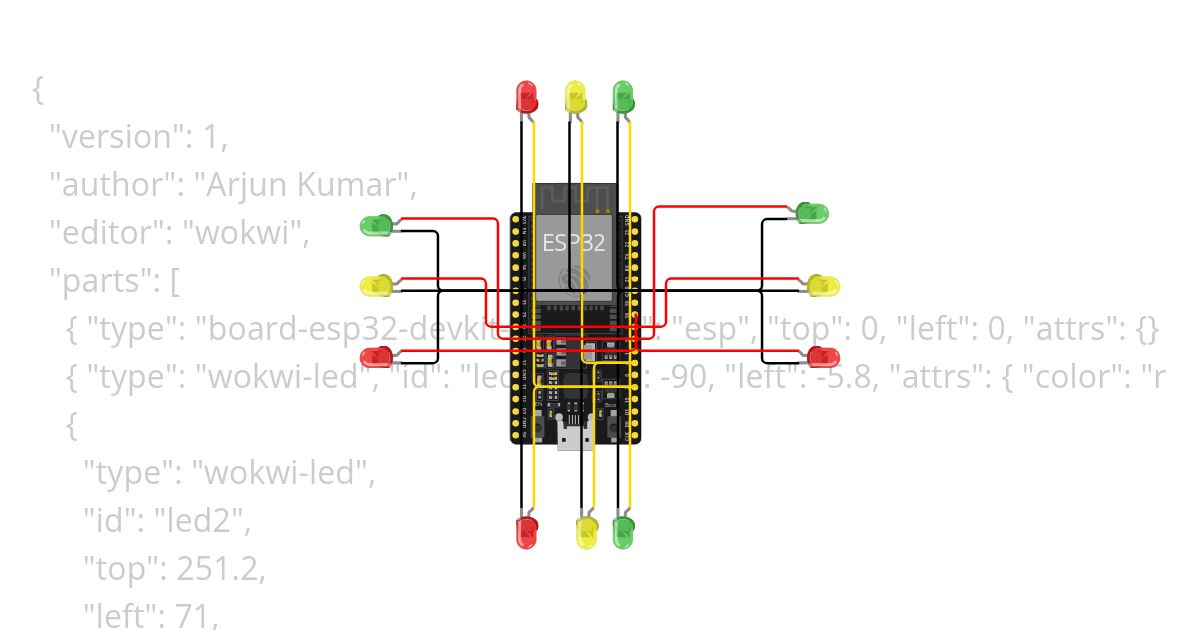 P4 - Four way traffic light control system simulation