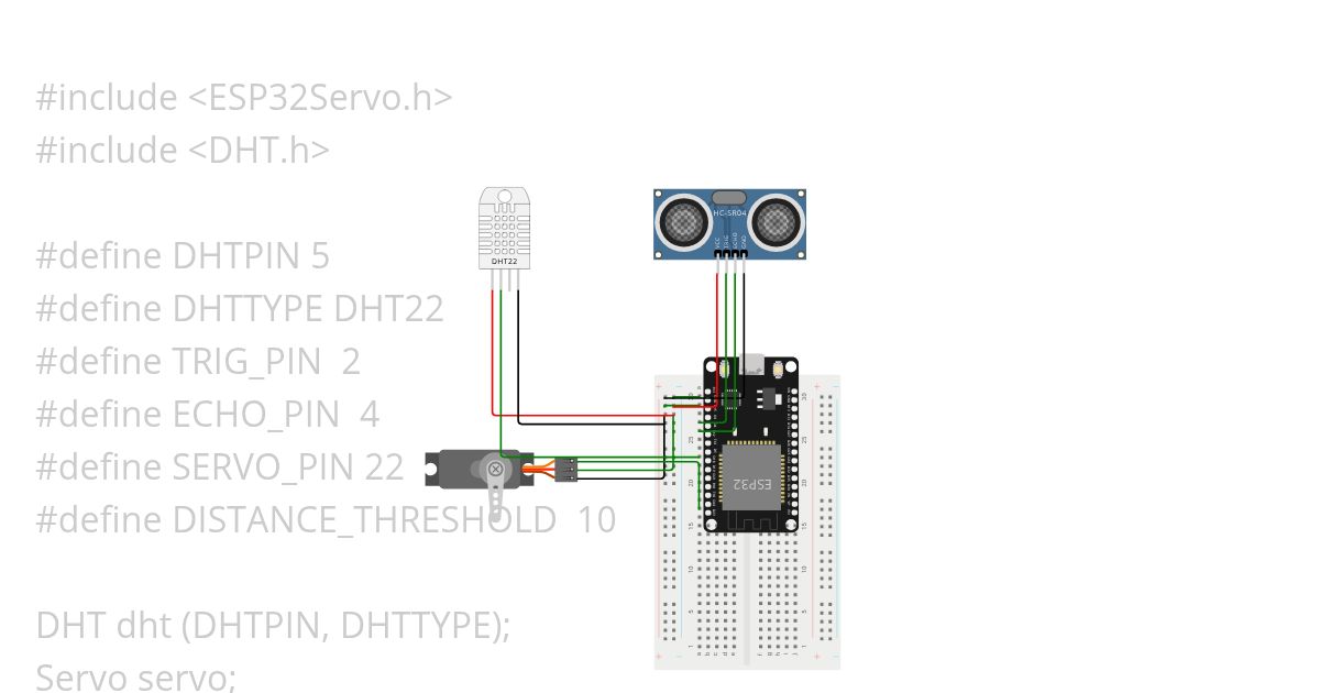 ESP 32 Servo Ultrasonik dan UHT simulation