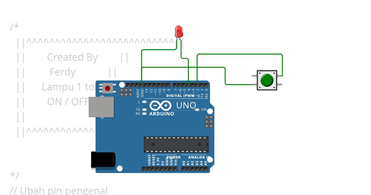 IOT Lampu button simulation