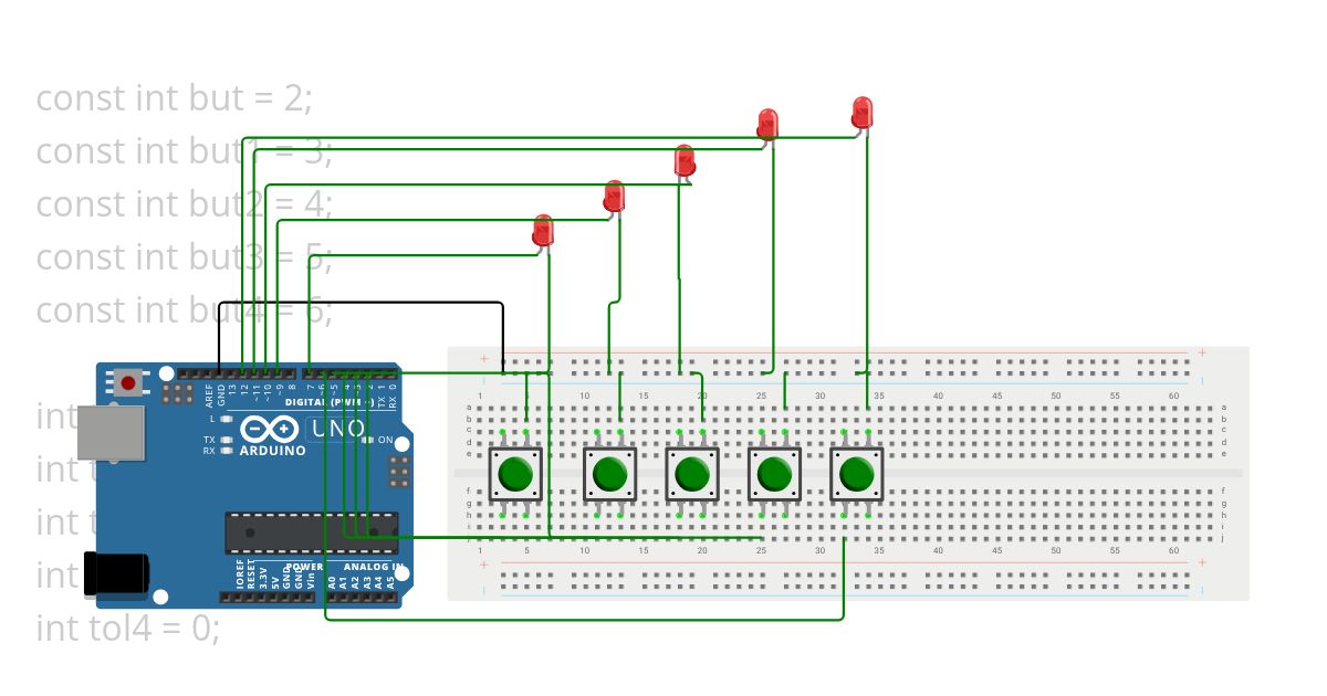 button per lamp simulation