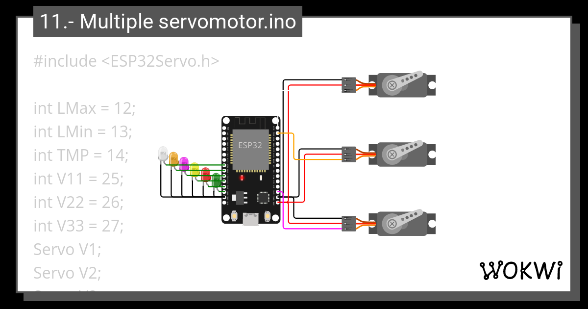 Tanque parte 1 servos.ino Copy - Wokwi ESP32, STM32, Arduino Simulator