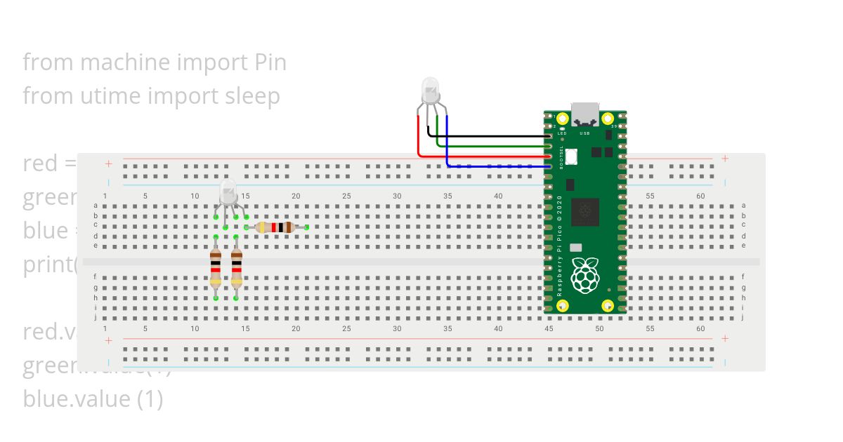 RGB Led - Sample 1 simulation