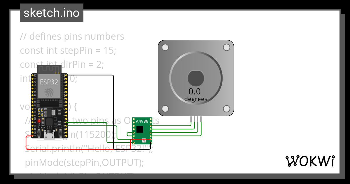 Step Motor Wokwi Esp32 Stm32 Arduino Simulator