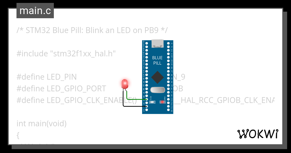 Stm Cube Blue Pill Blink Wokwi Esp Stm Arduino Simulator