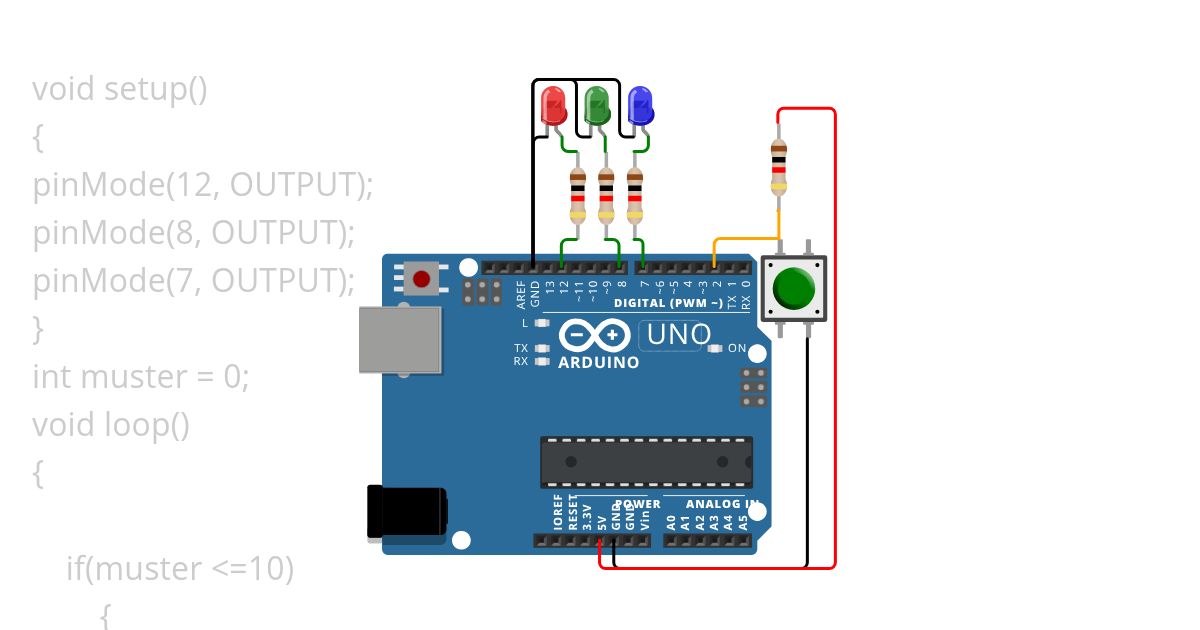 3 Led schalten simulation