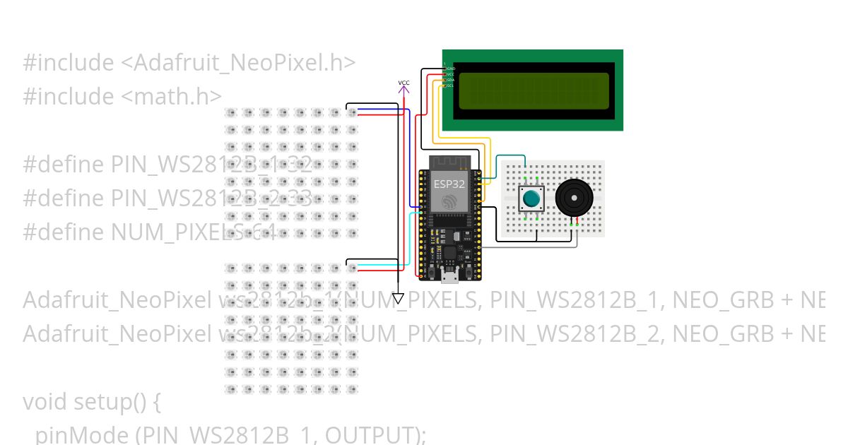 ESP32 painel LED WS simulation
