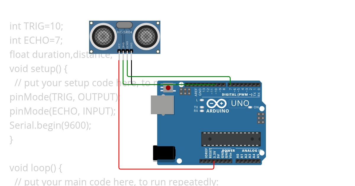 Ultrasonic Sensor simulation