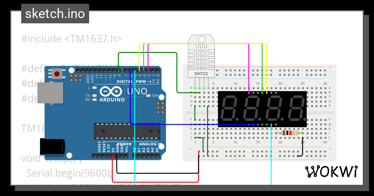 7seg Wokwi Esp32 Stm32 Arduino Simulator 4017