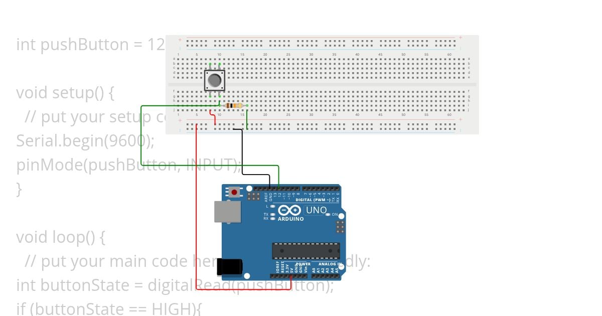 Digital Read Serial (PushButton) simulation