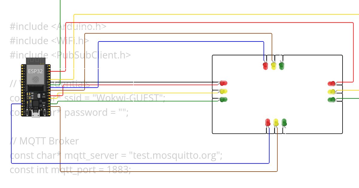 Traffic Light MQTT simulation