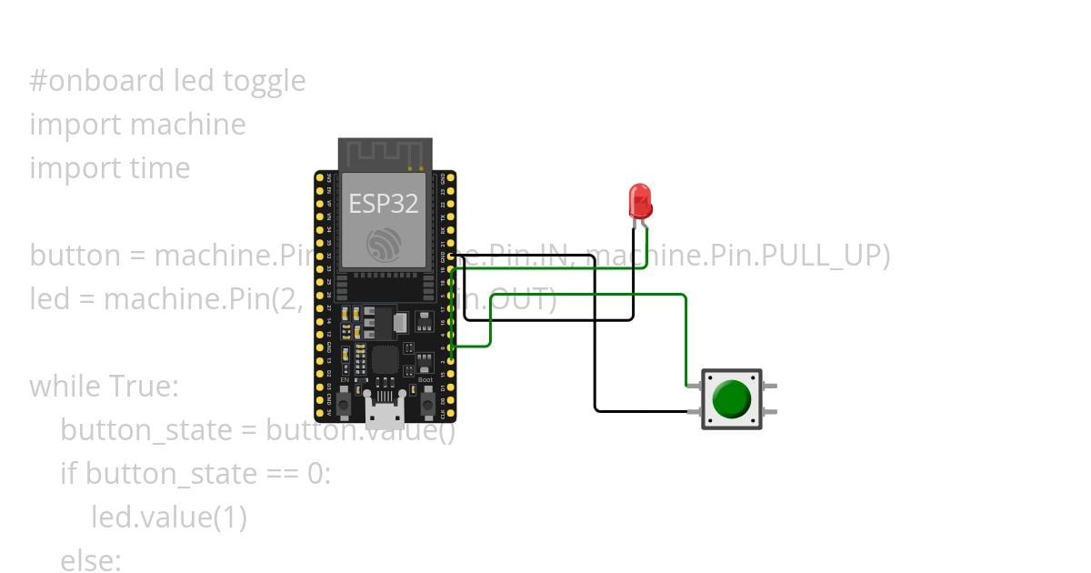 onboard led toggle  simulation