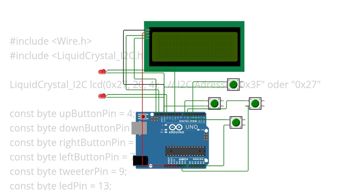 Test-Menue LCD simulation