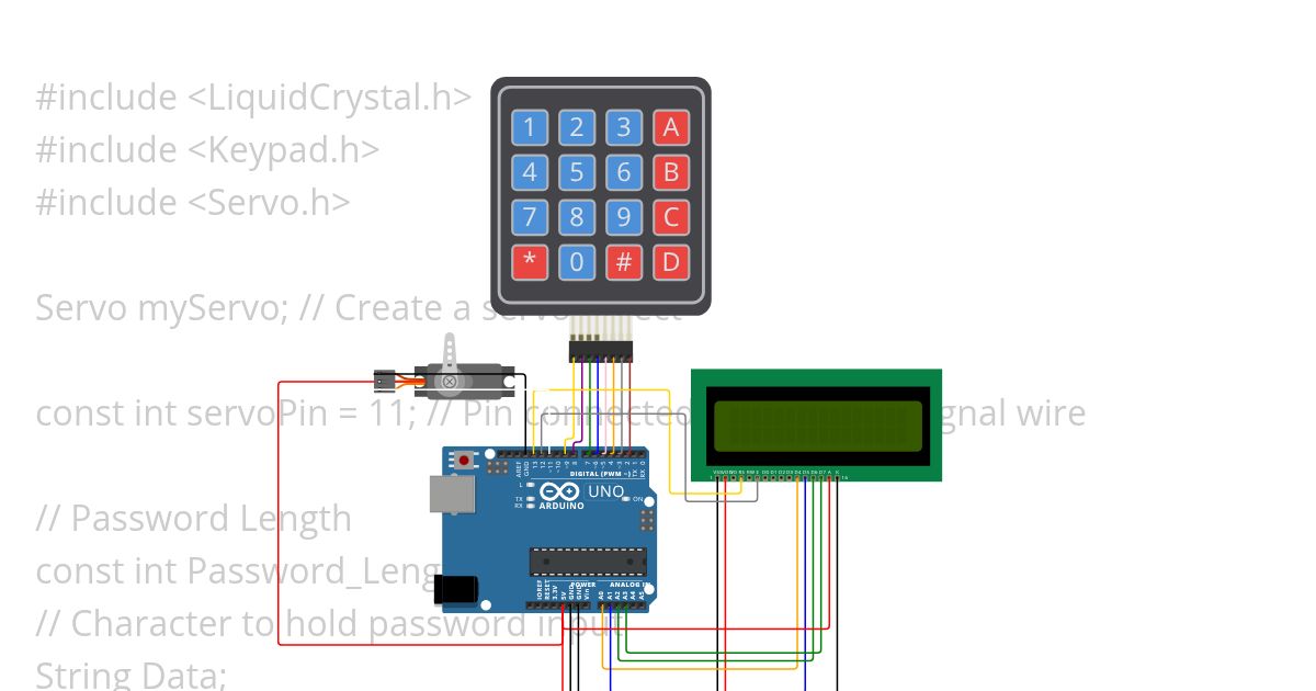 PWD door lock lcd advanced 747 simulation