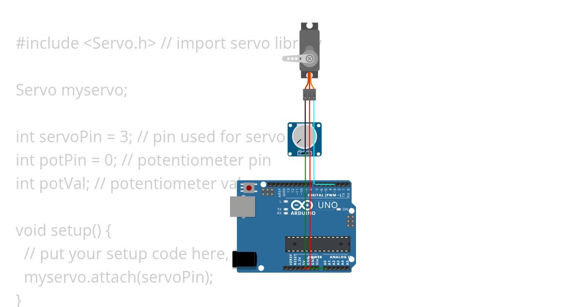 11.2 Control Servo with Potentiometer simulation