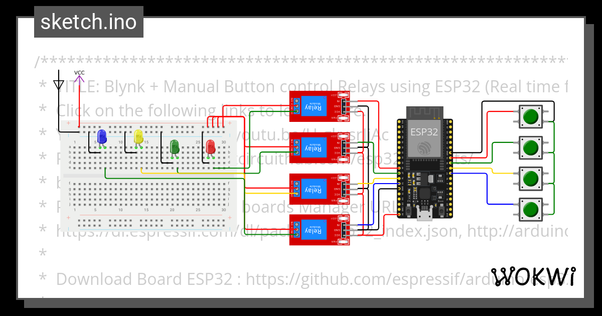 Blynk Led On Off Dan Blynk Relay Led On Off Copy Wokwi Esp32 Stm32 Arduino Simulator 4565