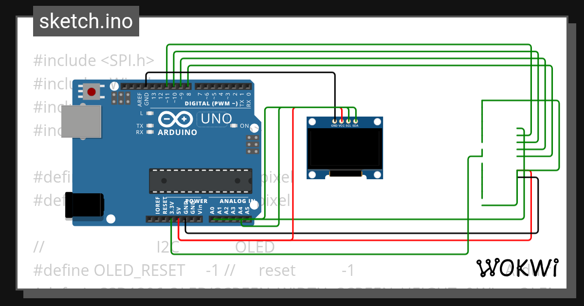 OLED - Wokwi ESP32, STM32, Arduino Simulator