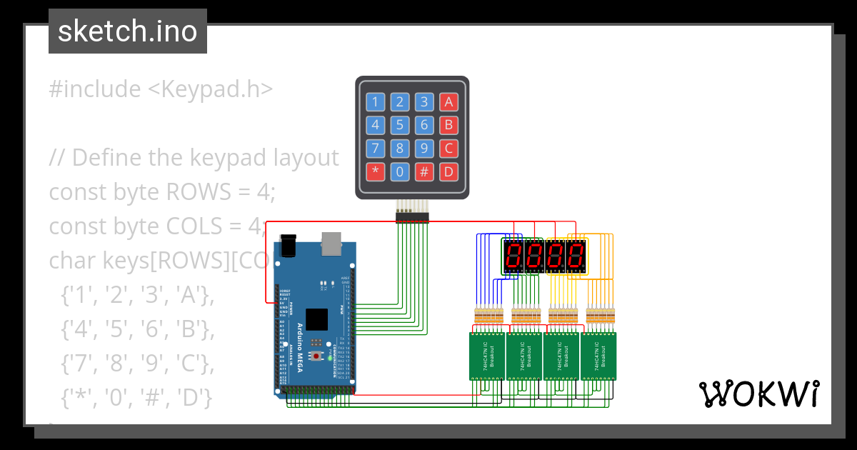 keypad - Wokwi ESP32, STM32, Arduino Simulator