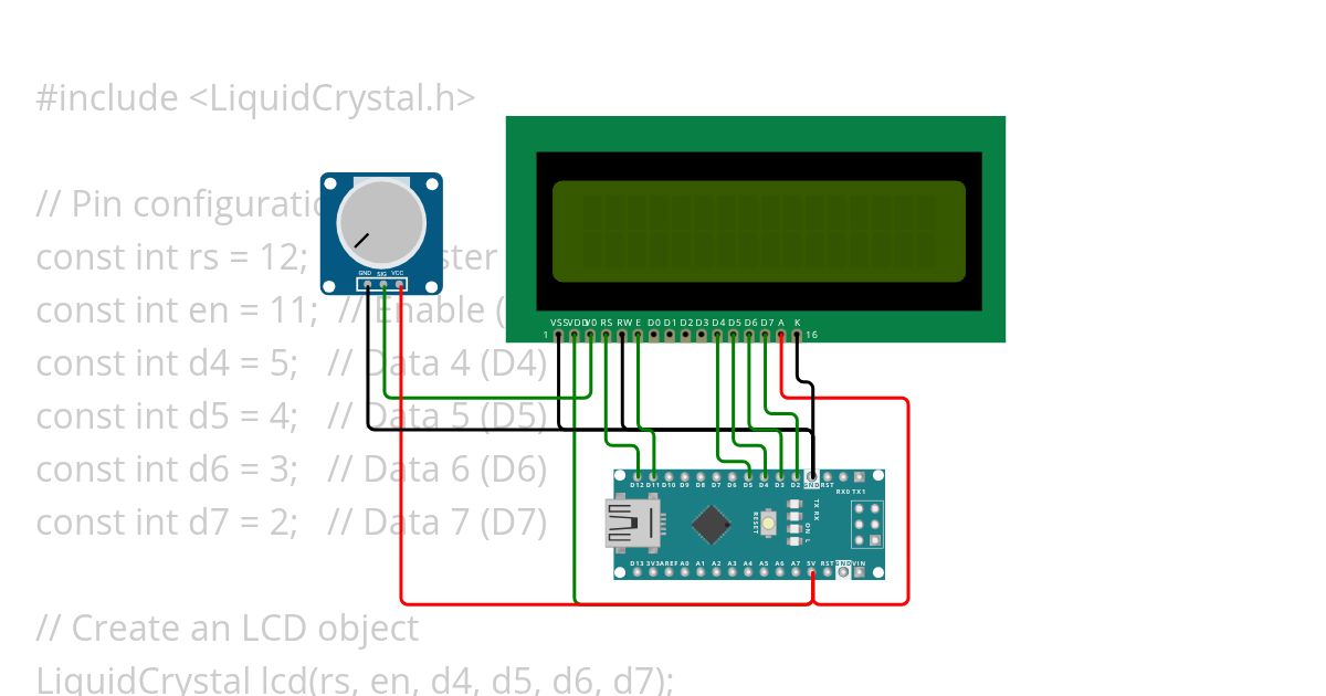 LCD name display simulation