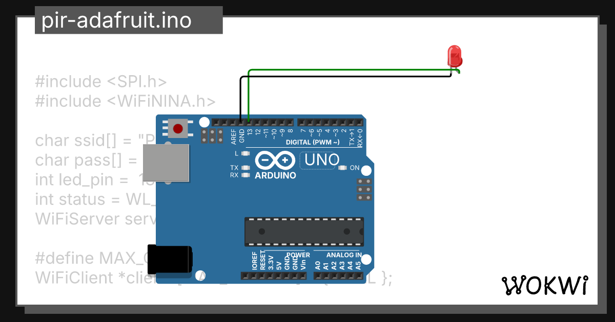 Led server wokwi esp32 stm32 arduino simulator