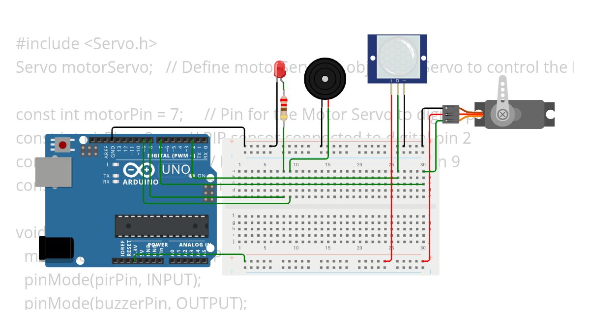 Deteksi Gerak with Motor Servo simulation
