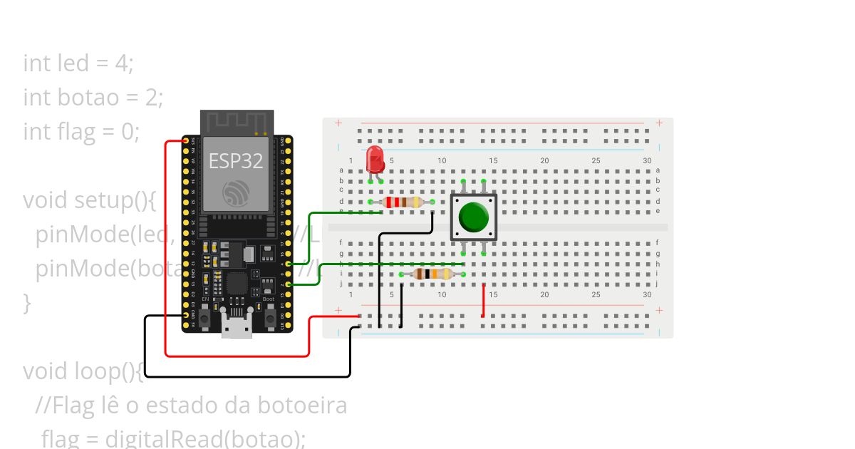 Botoeira ESP32 simulation