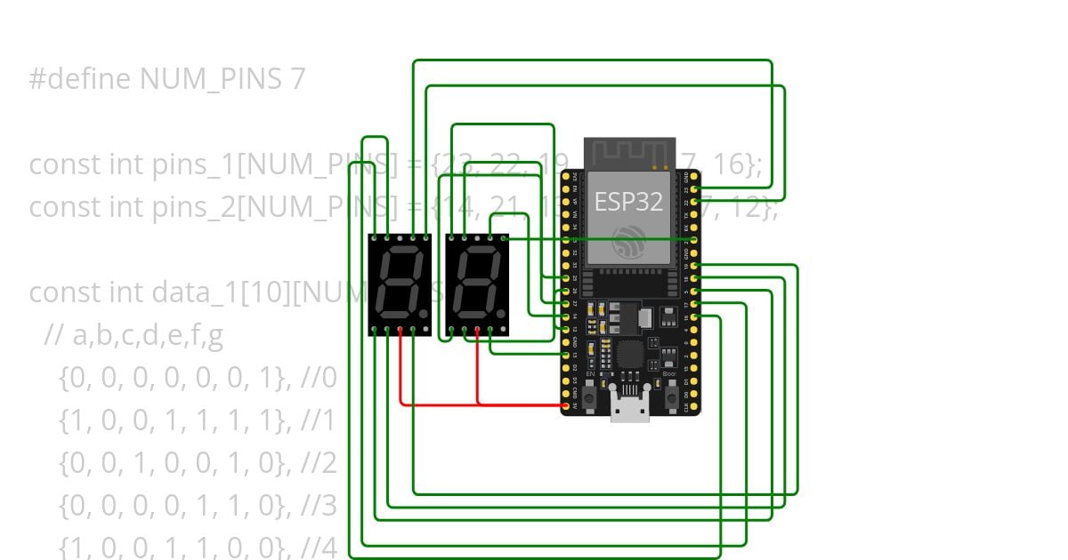 Two Seven Segment LED simulation