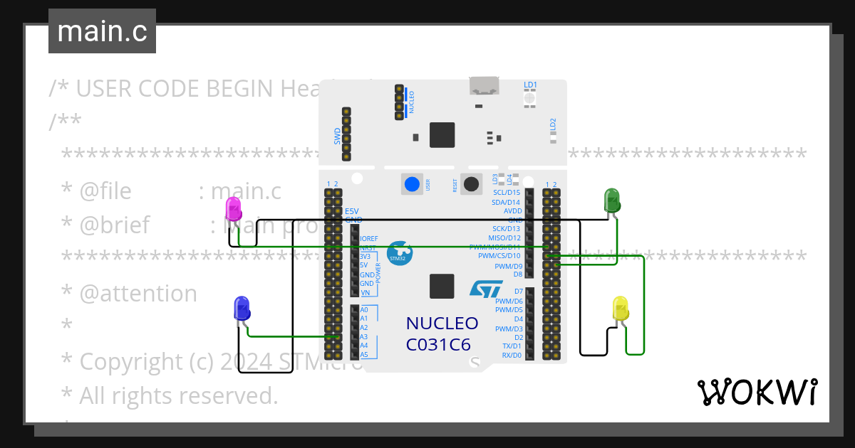 lab1 - Wokwi ESP32, STM32, Arduino Simulator