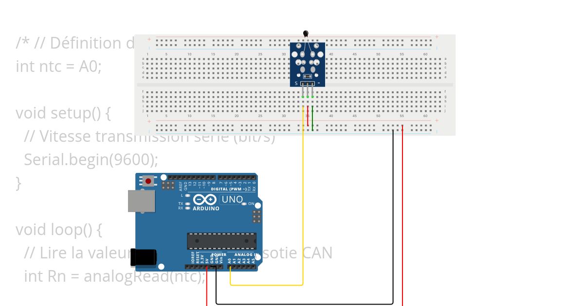 Thermistor simulation