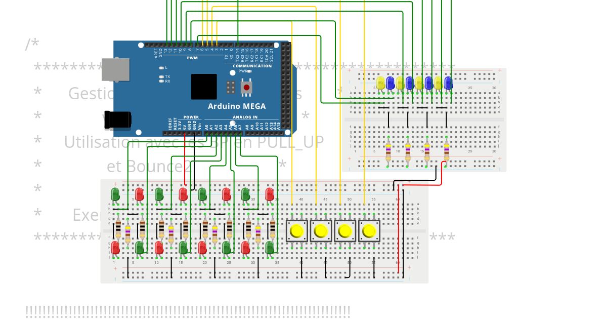 Aiguillages à bobines avec  bibliotheque Debounce  simulation