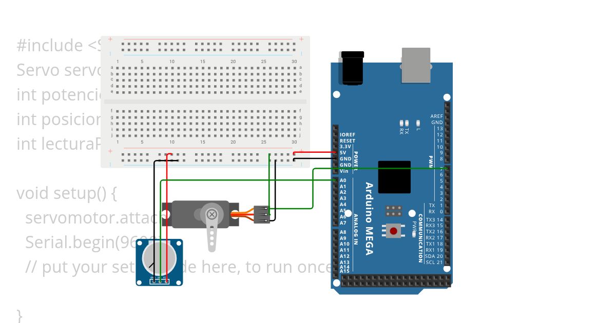 Servo-potenciometro simulation