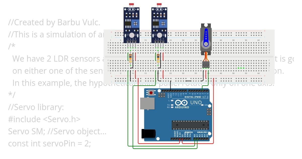 Solar_tracker.ino simulation