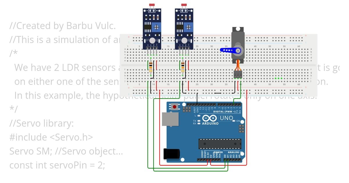 Solar_tracker.ino simulation