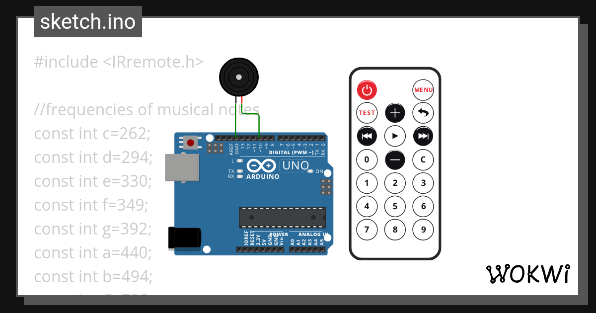 RC Piano - Wokwi ESP32, STM32, Arduino Simulator