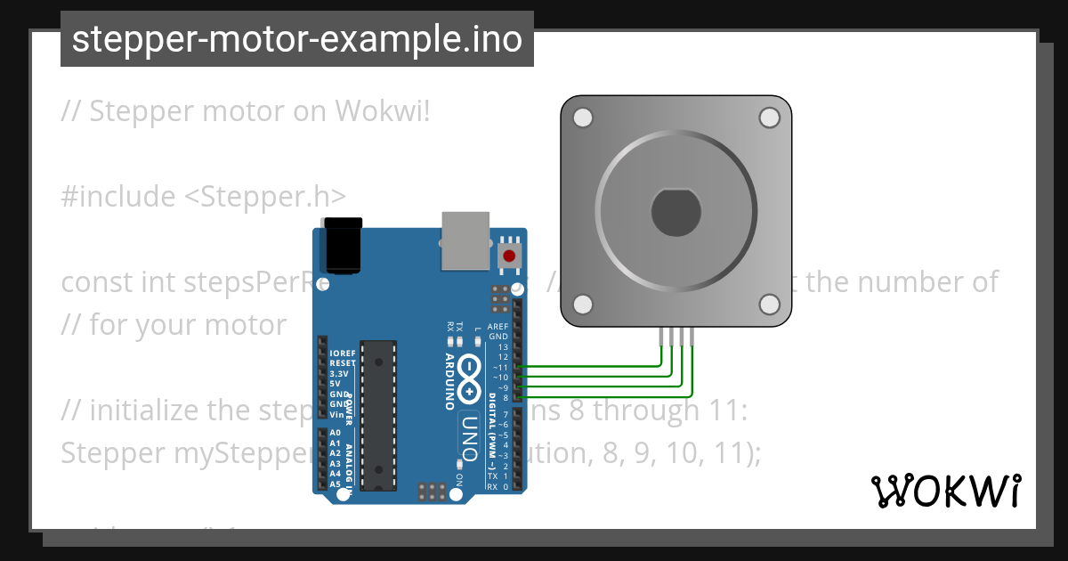 stepper-motor-example robotronix - Wokwi ESP32, STM32, Arduino Simulator