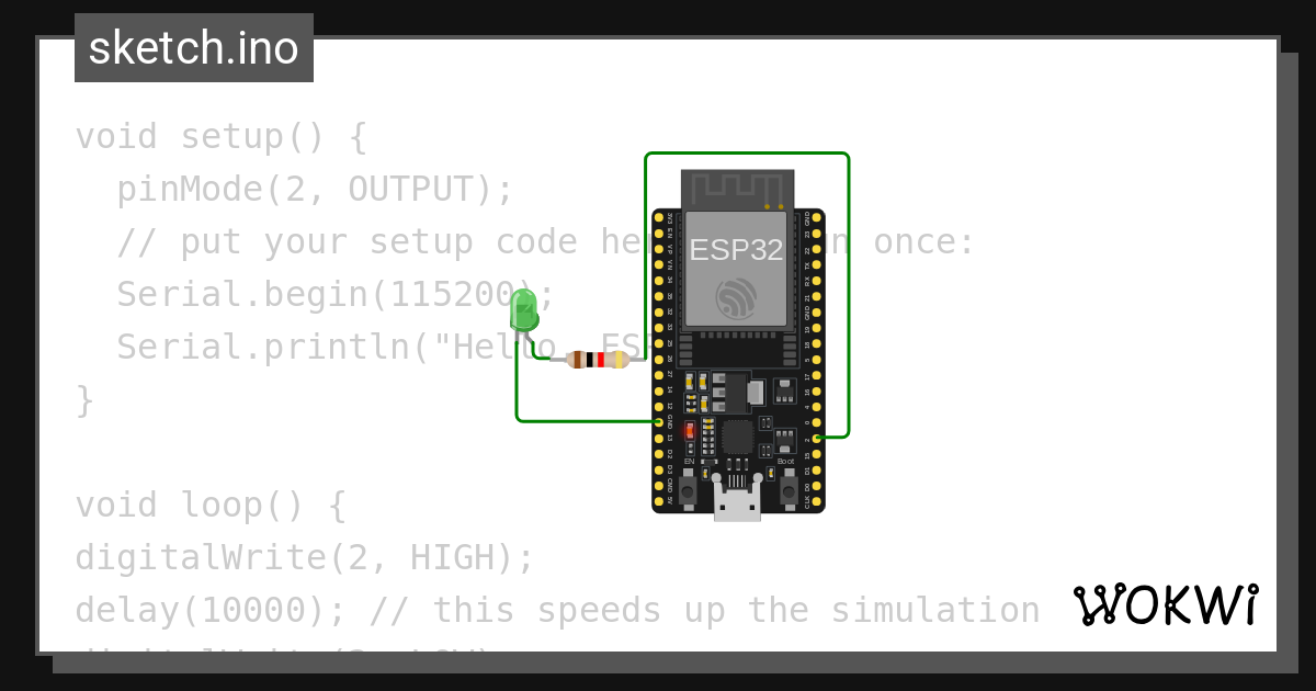 Placa Sp32 - Wokwi ESP32, STM32, Arduino Simulator