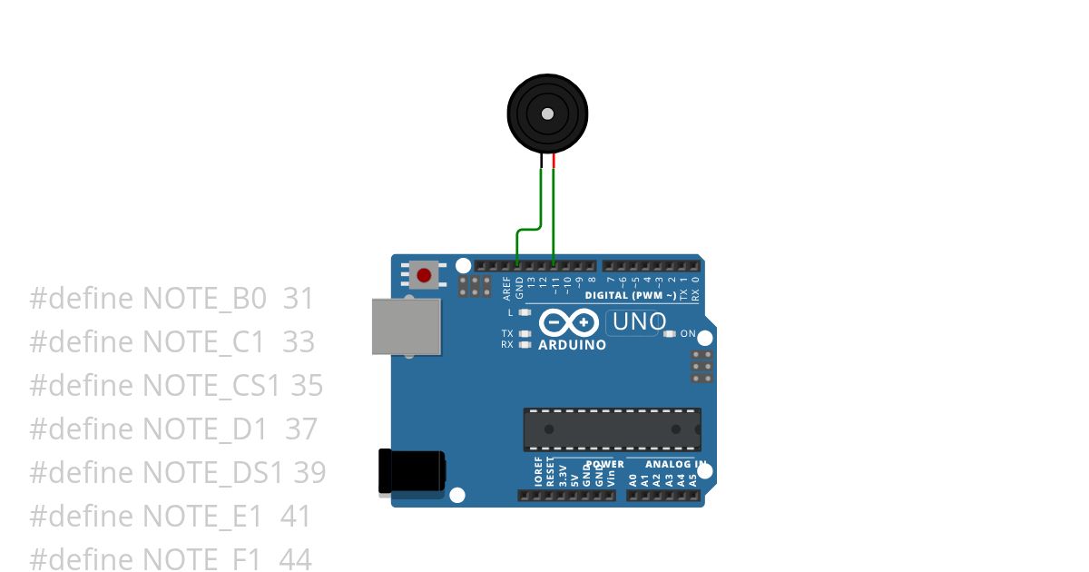Musical Arduino simulation