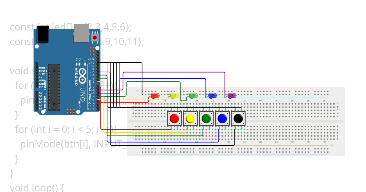 multi button loop simulation