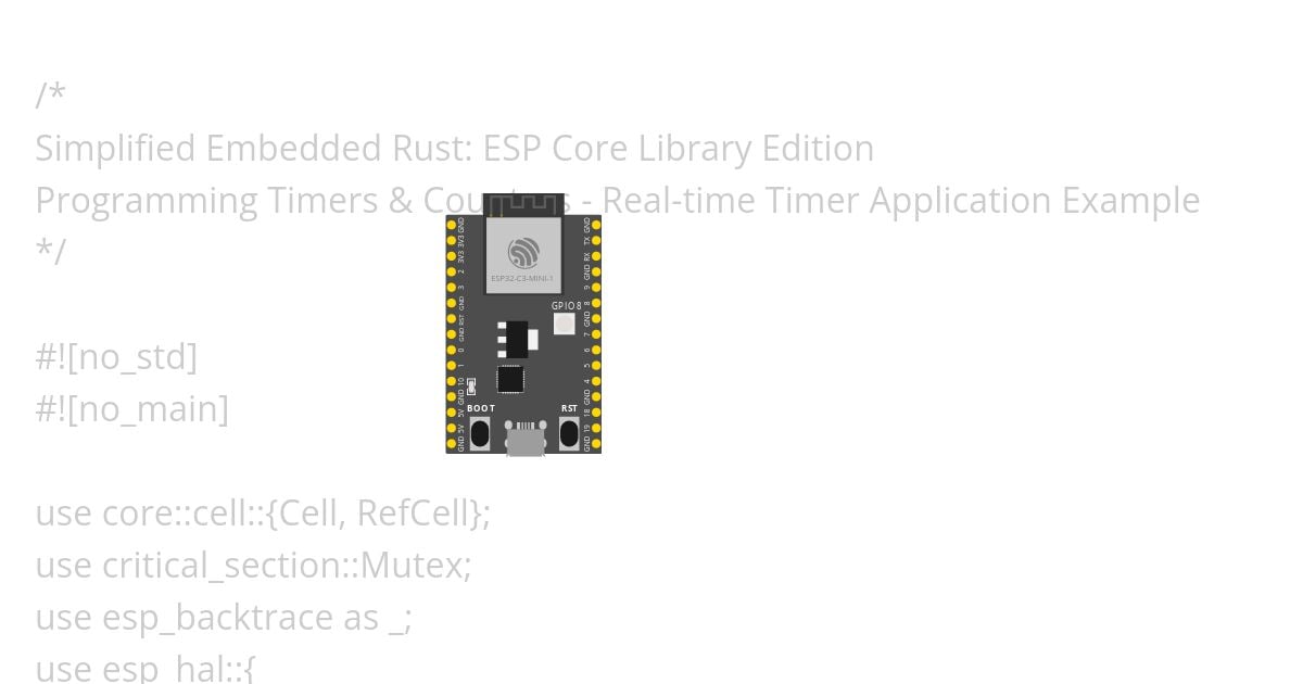 Real-Time Timer App - SER: ESP32C3 no std simulation