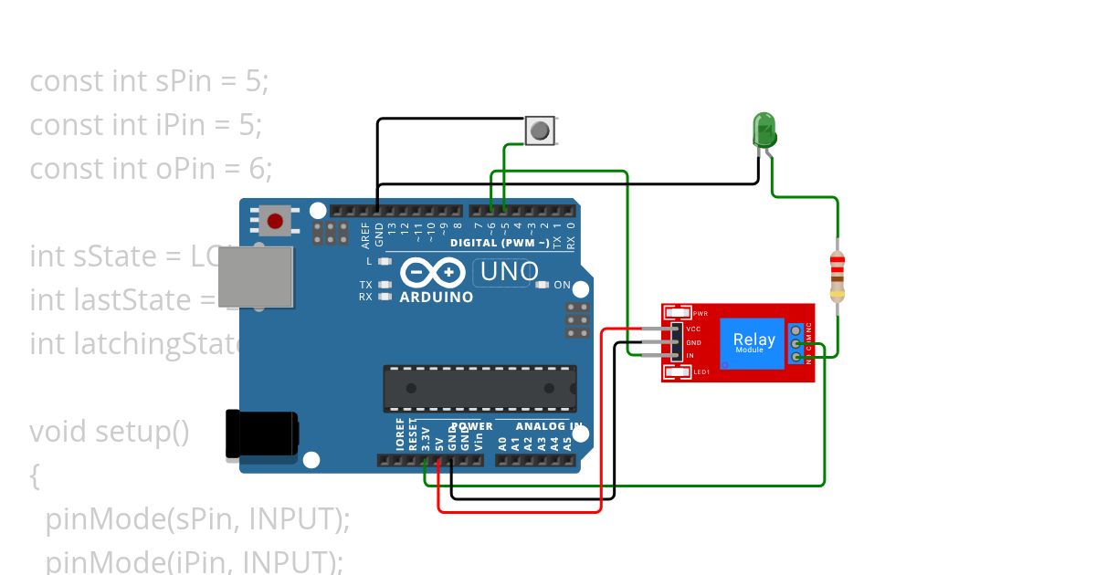 Arduino Latch Switching simulation