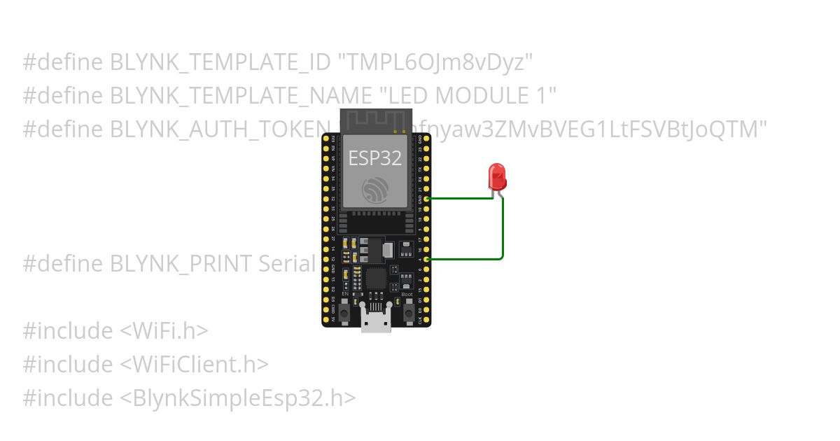 LED MODULE 1 esp32 simulation