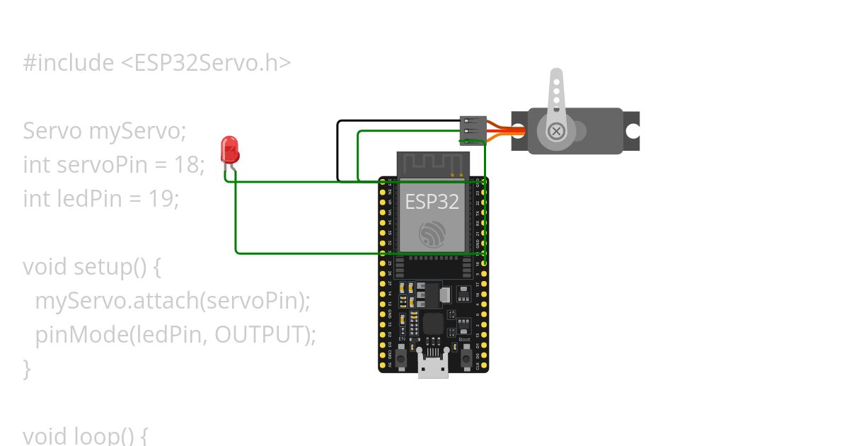 ESP32 servo simulation