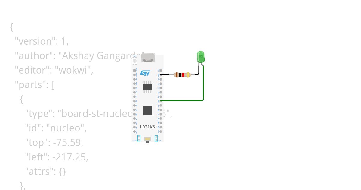 STM_LedBlink simulation