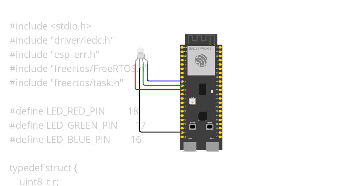 RGB ESP IDF simulation
